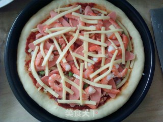 Shrimp and Ham Pizza recipe