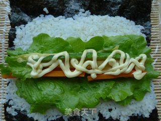 【flower Sushi】----lettuce Salad Sushi recipe