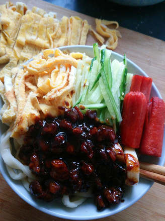 Hand-made Noodles with Mixed Sauce recipe