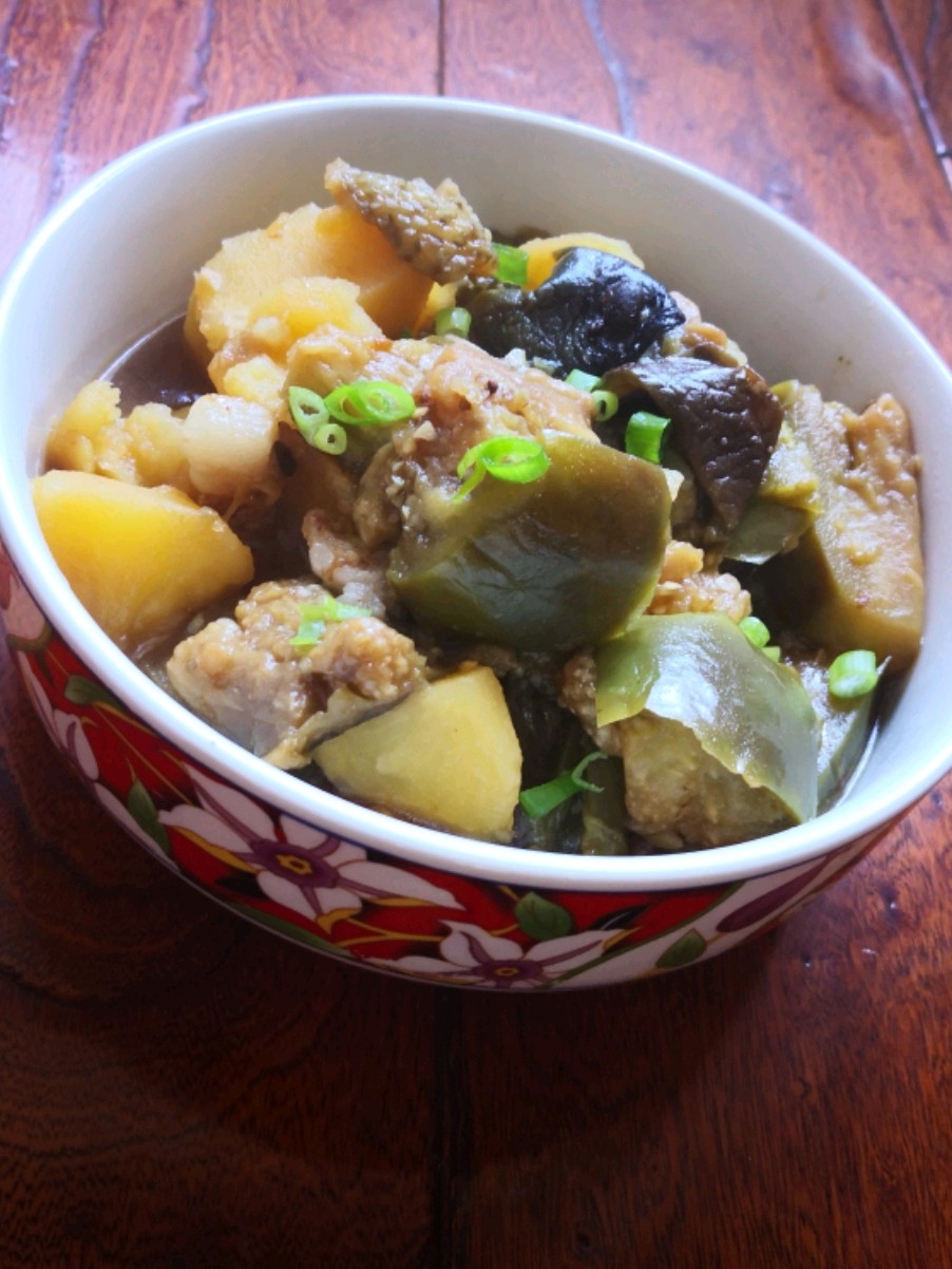 Stewed Eggplant with Tempeh