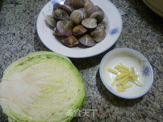 Stir-fried Clams with Cabbage recipe