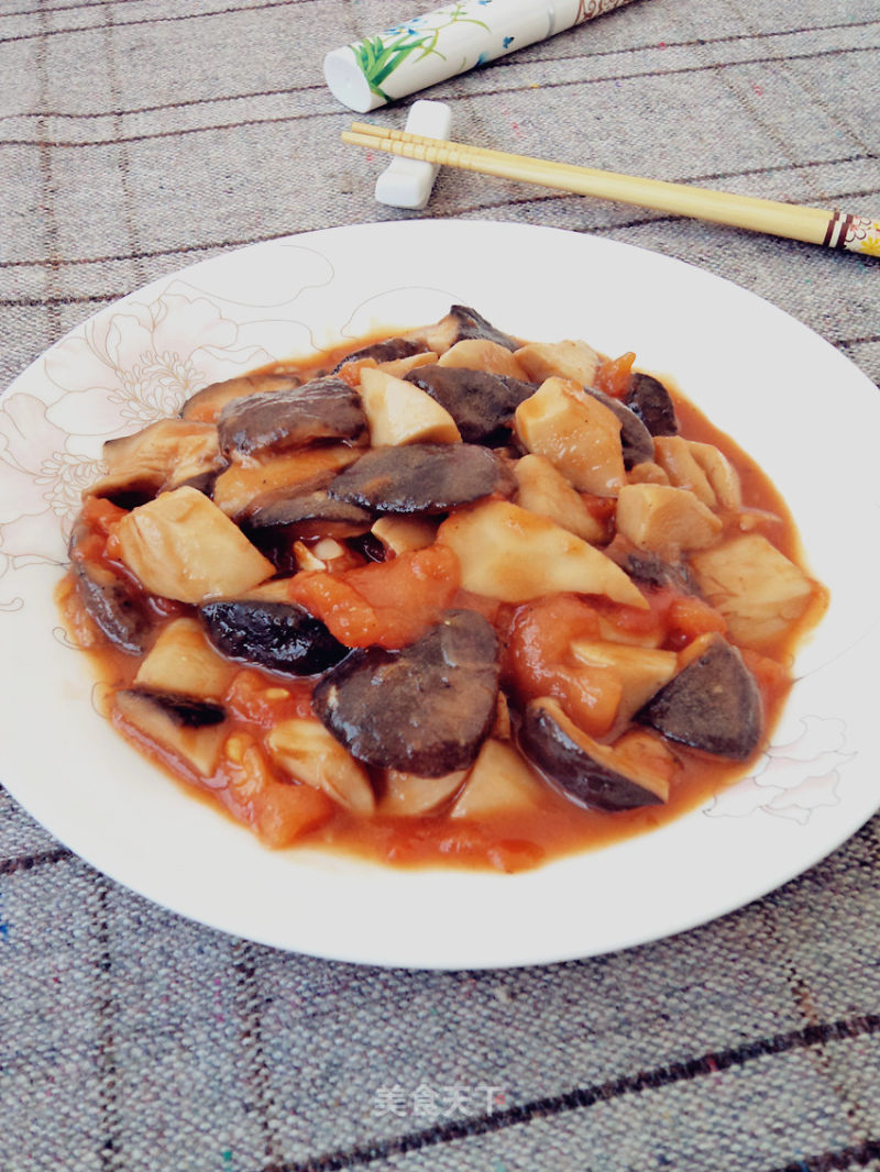 Stewed Mushrooms with Tomato recipe