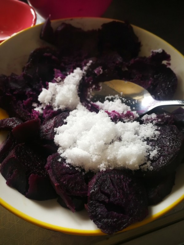 Purple Sweet Potato Glutinous Rice Cake recipe