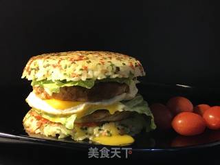 Double Chicken Rice Burger recipe