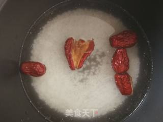 Two Rice Porridge with Jujube and Rock Sugar recipe