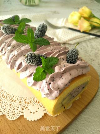 Mulberry Cream Cake Roll recipe