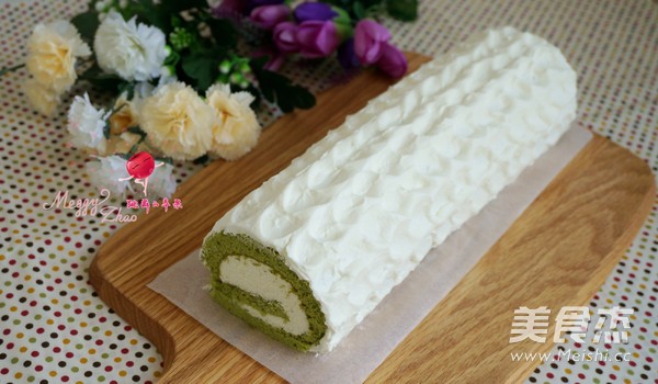 Matcha Cream Chiffon Cake Roll recipe