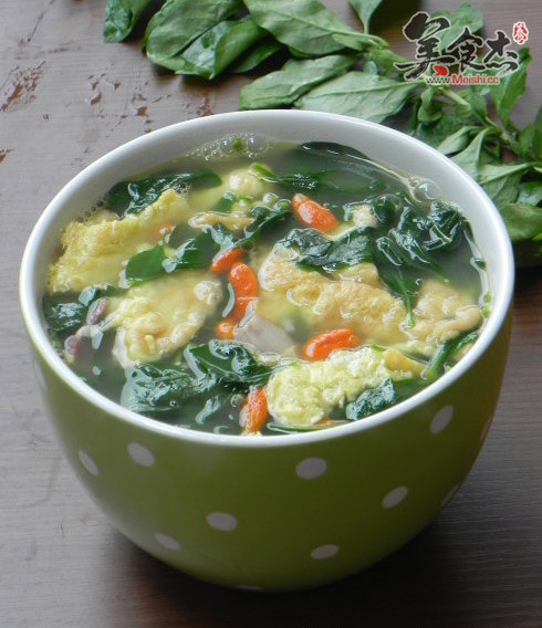 Wolfberry Leaf Rolled Egg Skin Soup recipe