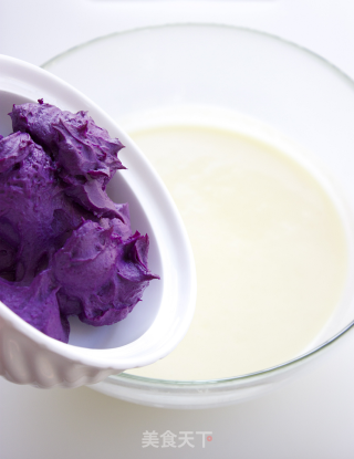 [purple Sweet Potato Ice Cream with Fruit Puree] Mix and Match Can Also be Delicious recipe