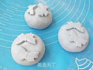 Blue Butterfly Colored Bean Buns recipe