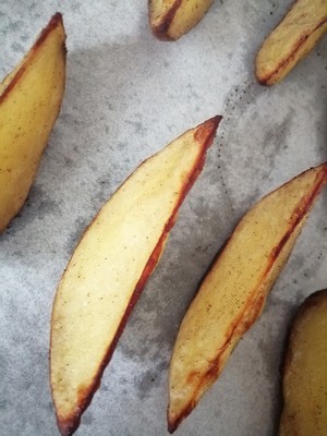 Roasted Potato Wedges with Black Pepper and Salt and Pepper recipe