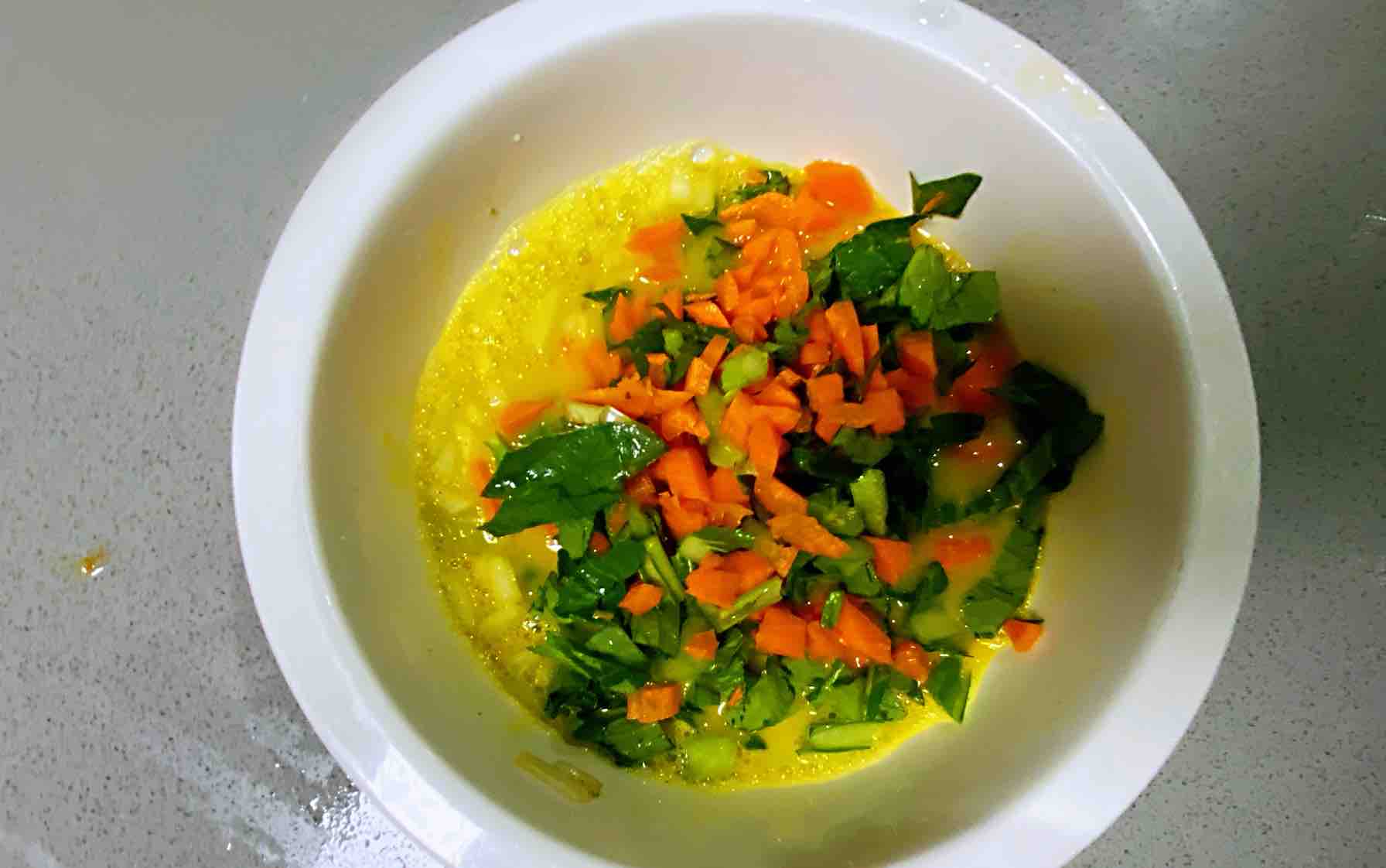 Vegetable Omelet, Beautiful and Nutritious, Beautiful in Color, Even recipe