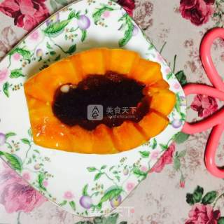 Papaya, Sea Cucumber, Peach Gum, Snow Lotus Seed Boat recipe