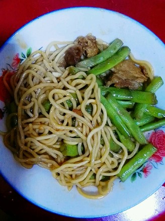 Braised Noodles with Homemade Beans recipe