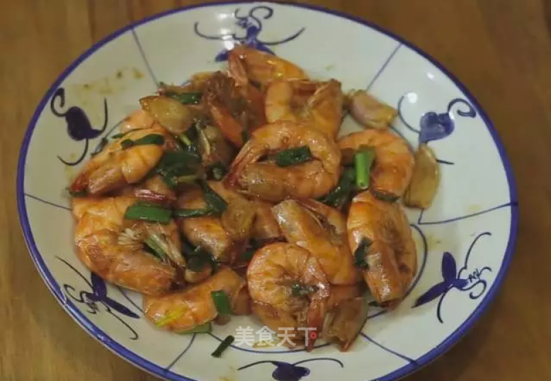 Stir-fried Shrimp with Scallion Oil recipe