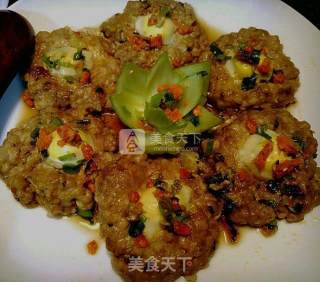 Crab Noodle Steamed Meat Omelet recipe