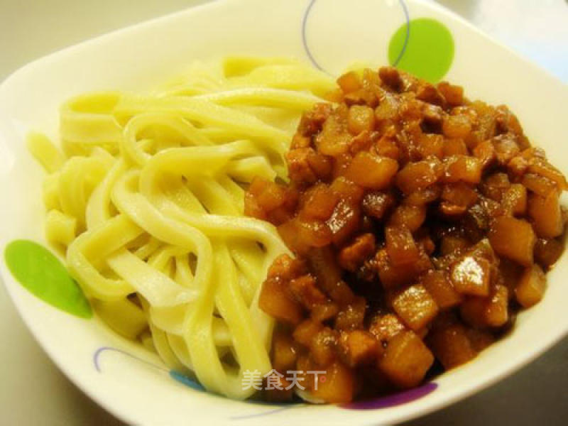 Full of Love-two-color Hand-rolled Noodles with Meat Sauce recipe