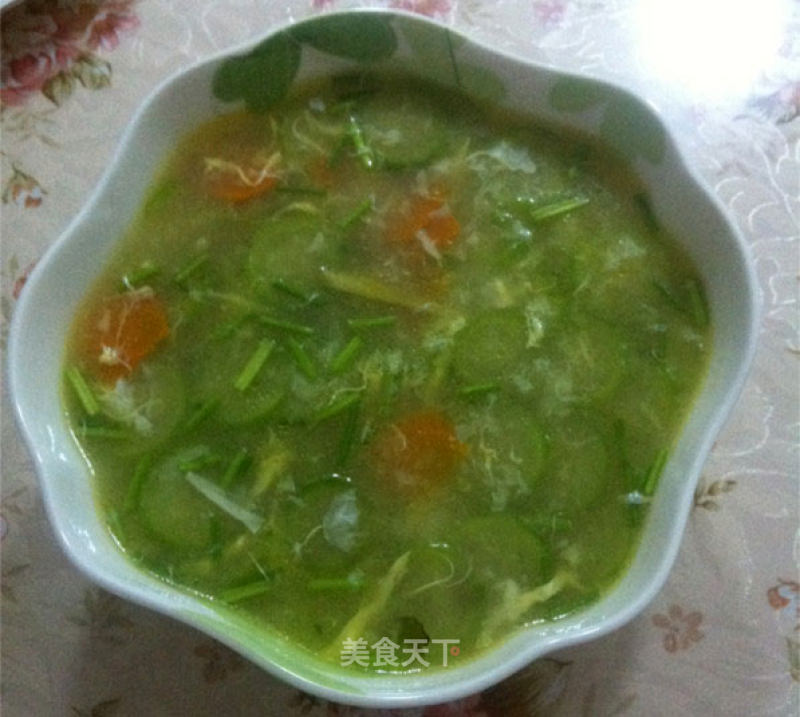 Simple Loofah and Egg Drop Soup recipe