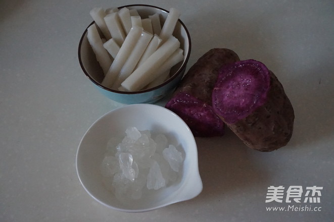 Purple Sweet Potato Rice Cake Soup recipe