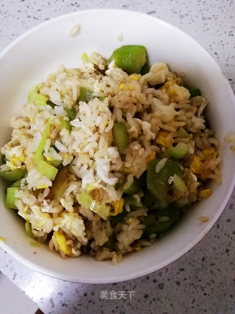 Loofah and Egg Fried Rice recipe