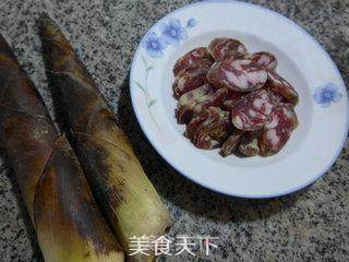 Steamed Bamboo Shoots with Sausage recipe