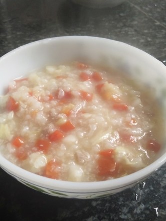 Children's Recipe: Carrot, Cabbage and Minced Meat Congee recipe