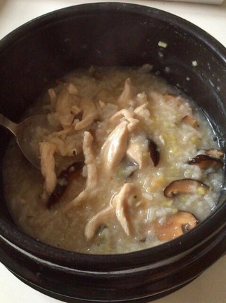 Mushroom Chicken Congee recipe