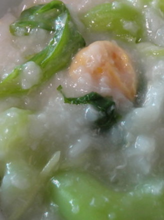 Salted Egg Congee with Water Mustard recipe