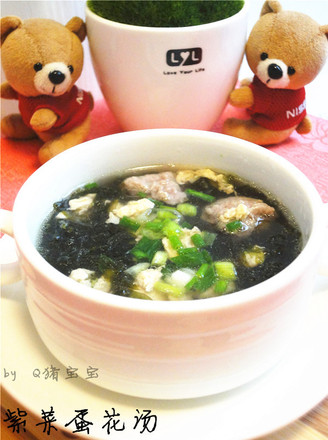 Seaweed Meatballs and Egg Drop Soup recipe