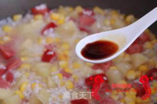 Braised Rice with Red Intestine recipe