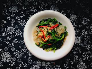 #团圆饭# Spinach Mixed with Vermicelli recipe