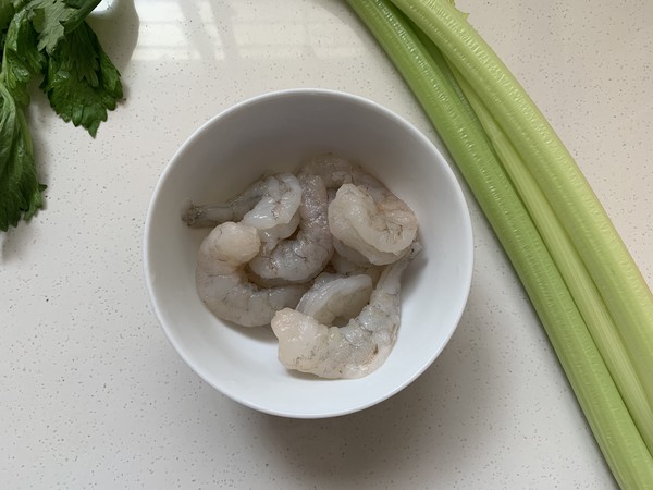 Celery Fried Shrimp recipe