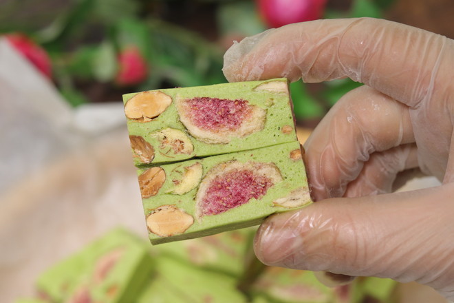 Matcha Dried Fig Nougat recipe