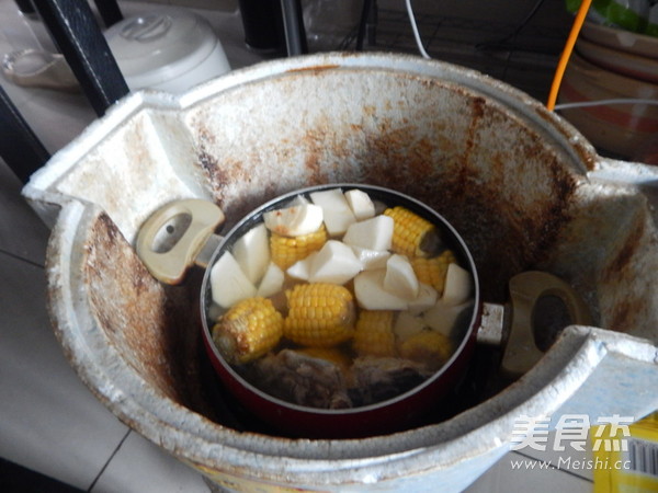 Yam Corn Chicken Soup recipe