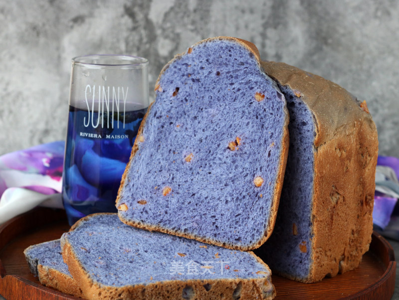 Butterfly Pea Flower Orange Peel Bread recipe