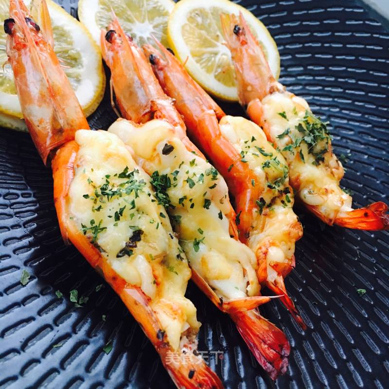 Baked Shrimp with Egg Yolk Cheese recipe