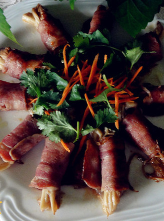 Bacon Wrapped Enoki Mushroom recipe