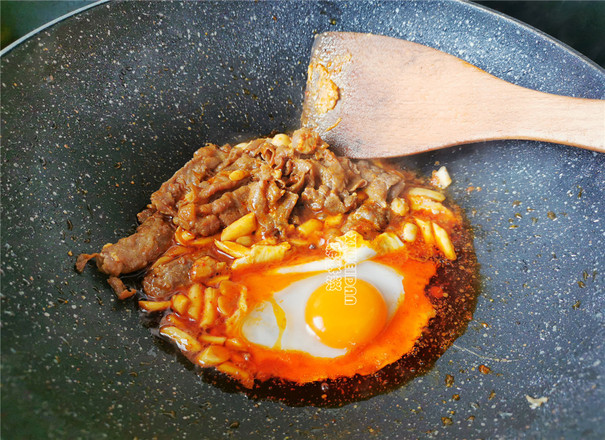 Stir-fried Rice Cake with Fermented Beef recipe