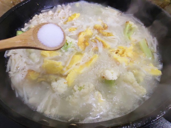 Organic Cauliflower Egg Soup recipe