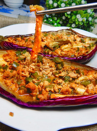 Roasted Eggplant with Shacha Minced Pork recipe