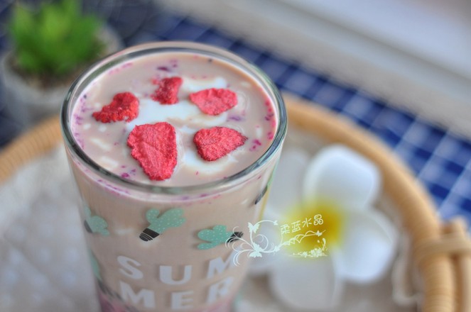 Dragon Fruit Red Bean Milk Tea recipe