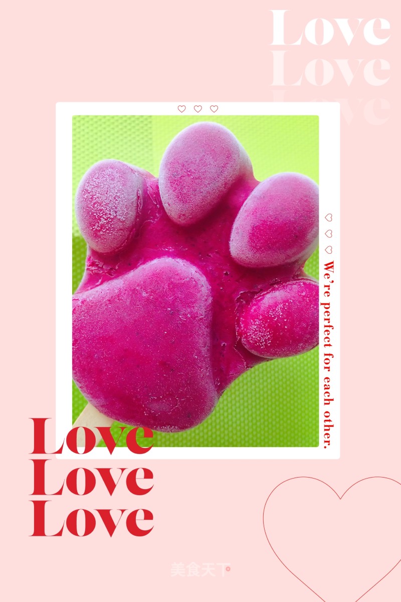 Dragon Fruit Bear Paw Ice Cream recipe