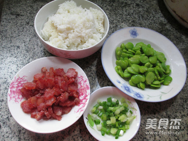 Sausage and Broad Bean Fried Rice recipe