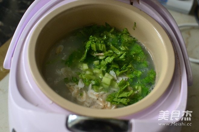 Shrimp Skin Mustard Congee recipe