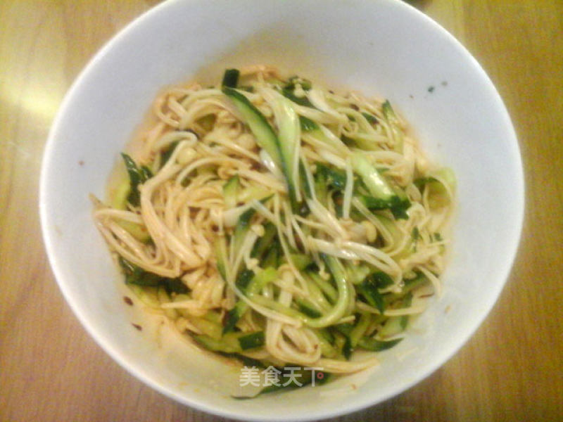 Cucumber and Enoki Mushroom recipe