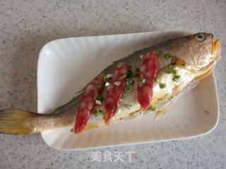 Steamed Small Yellow Croaker with Chinese Sausage recipe