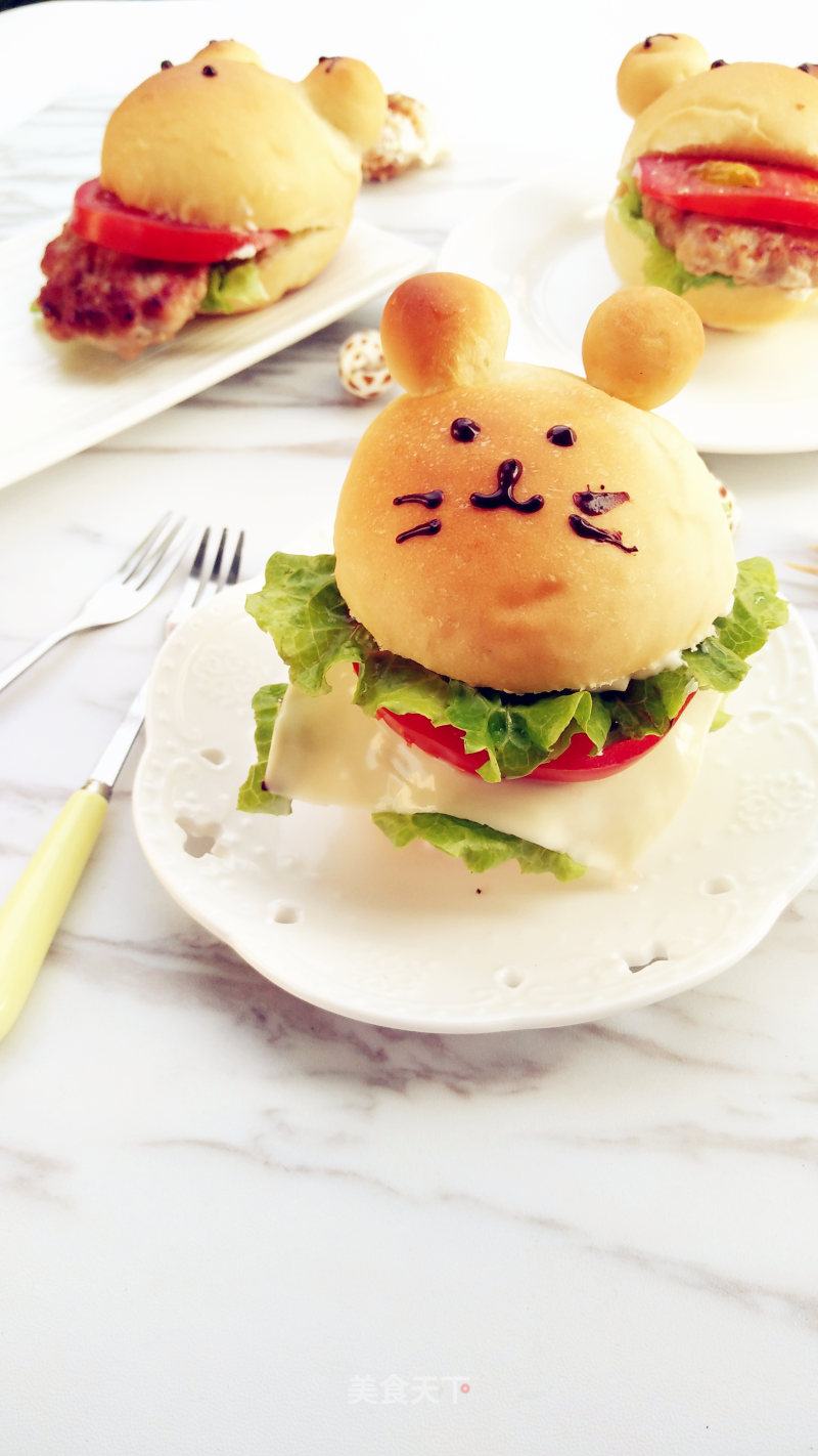 Cute Cartoon Animal Hamburger recipe