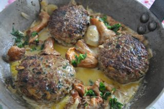 Veal Ball with Chanterelle Cream Sauce recipe