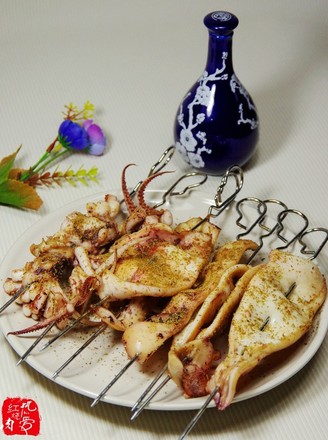 Grilled Squid with Garlic and Cumin recipe