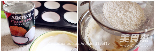Coconut Fragrant White Chocolate Cup Cake recipe